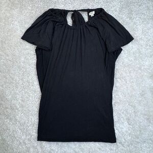 Wilfred Open Crossover Back Tunic Top Black XS FLAW